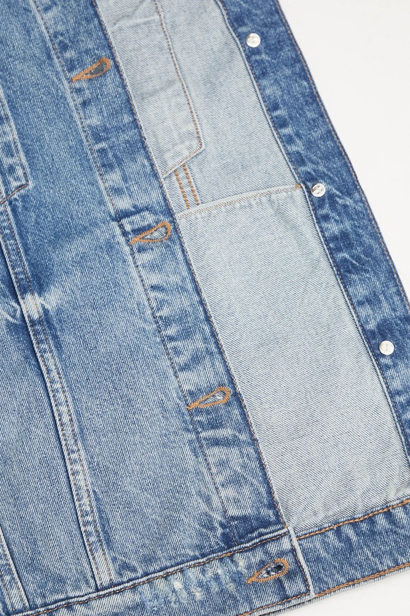 Anine Bing kamizelka jeansowa rory vest A.01.10857 niebieski