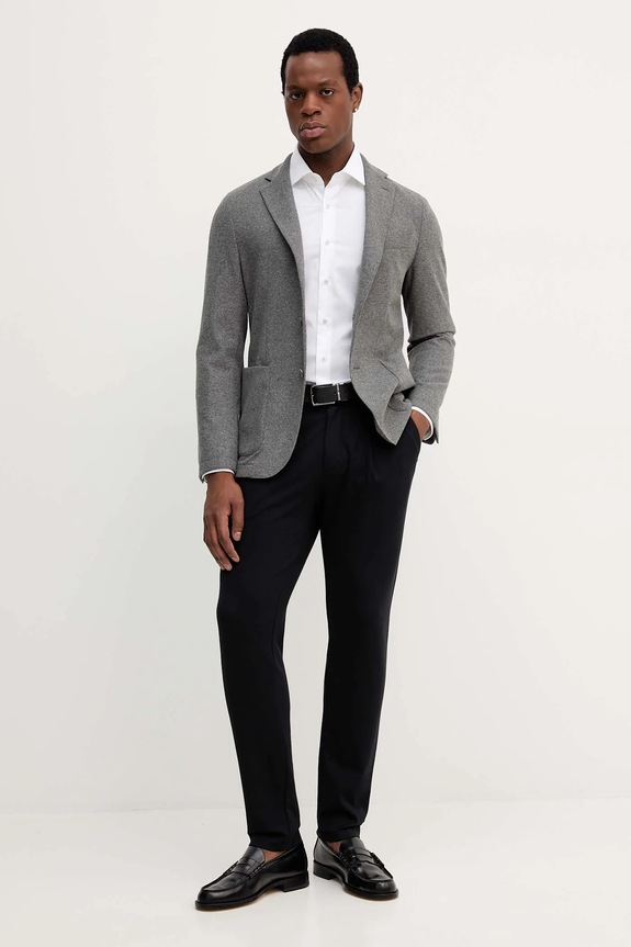 BOSS marynarka z domieszką wełny P-Hanry-J-WG-252 50551528 szary AW25