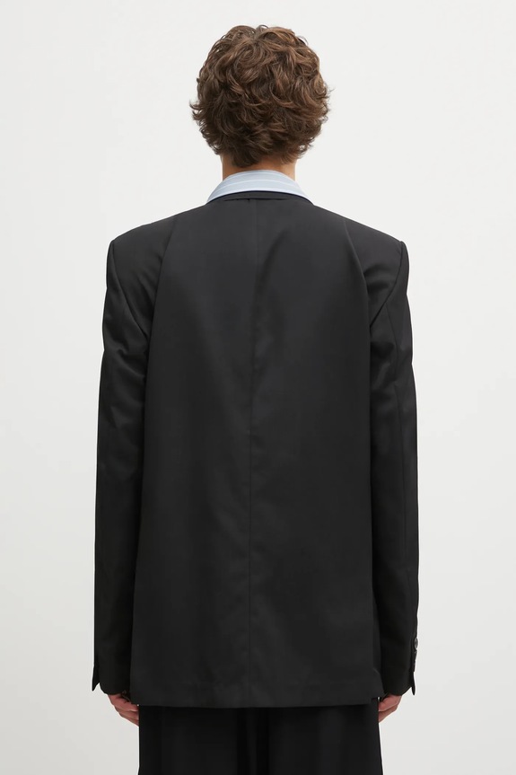 Oblečení Sako s přídavkem vlny Maison MIHARA YASUHIRO LAYERED A15JK031 černá