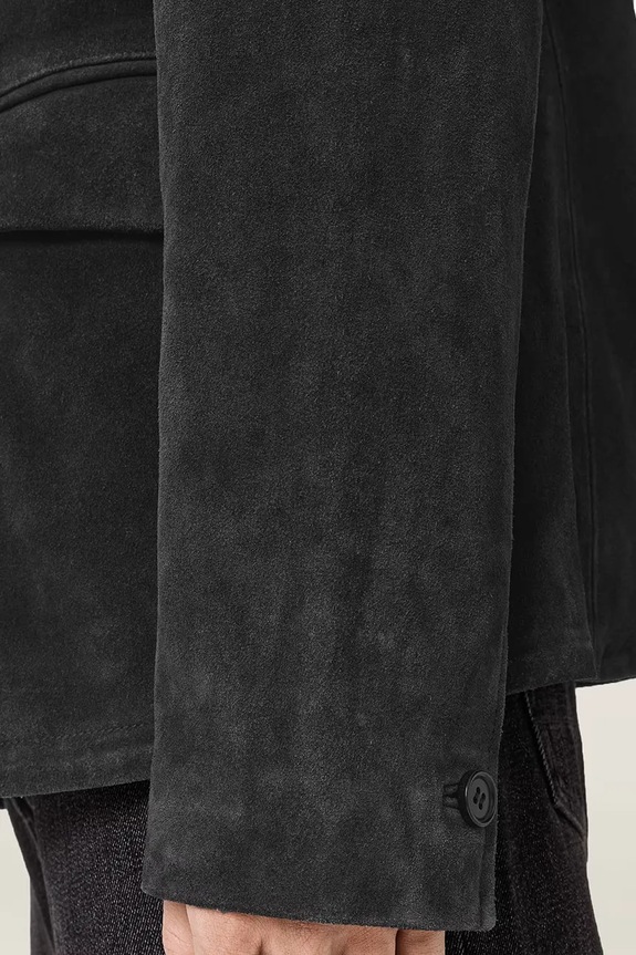 Одежда Замшевый пиджак AllSaints HORNETT M020LD чёрный