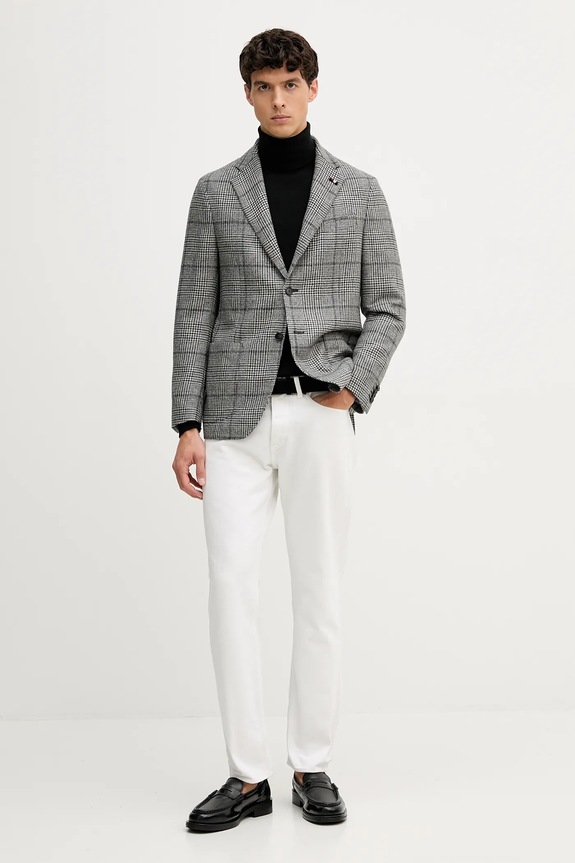 Bunda s prímesou vlny Tommy Hilfiger FSTHL6949.FSTH511 sivá AW25
