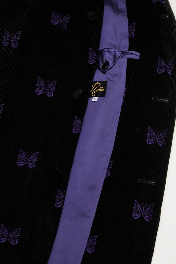Бавовняний піджак Needles Papillon Emb. Corduroy RW108 чорний