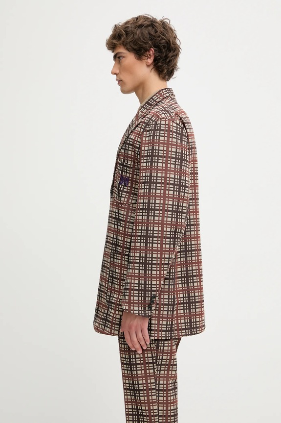 Needles marynarka 2B Poly Jacquard RW310 brązowy AW25