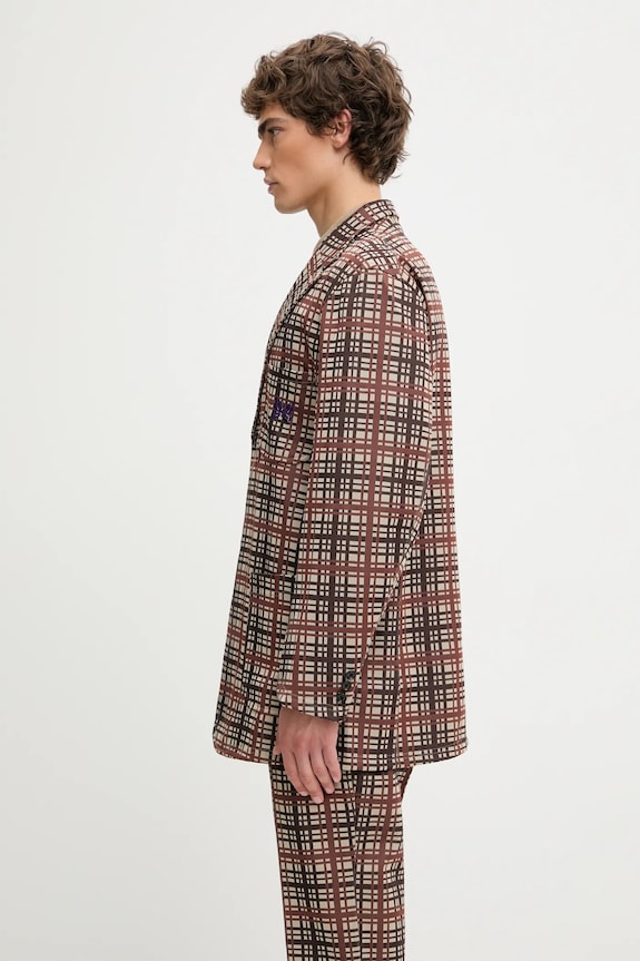 Needles marynarka 2B Poly Jacquard RW310 brązowy AW25