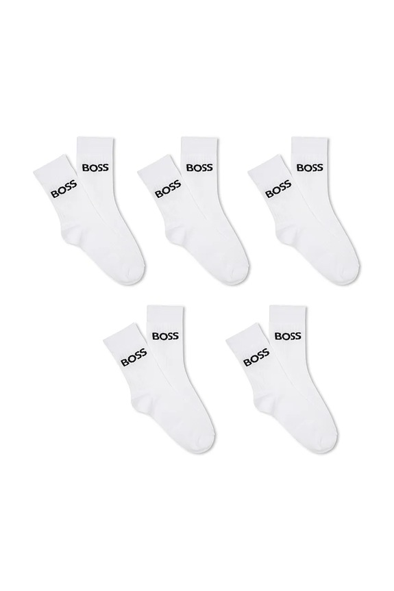 Detské ponožky BOSS 5-pak biela J52638