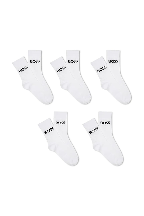 Detské ponožky BOSS 5-pak biela J52638