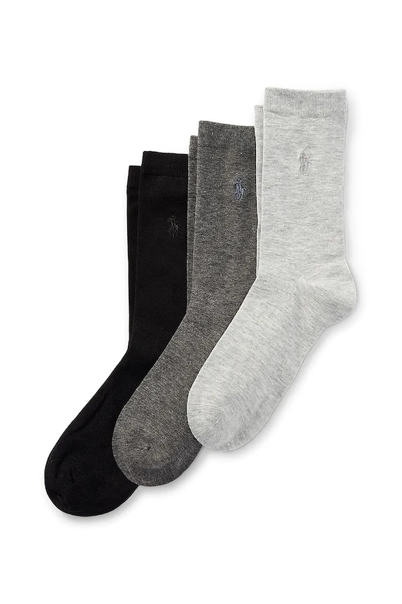 Polo Ralph Lauren socks 3-pack ankle socks gray 455770345