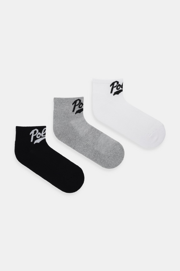 Ponožky Polo Ralph Lauren 3-pak dlhé ponožky sivá 455982944