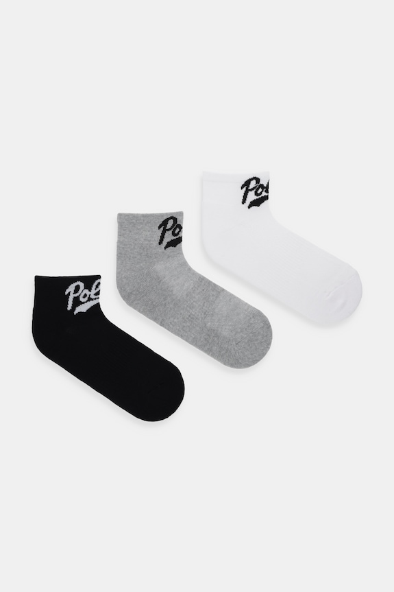 Ponožky Polo Ralph Lauren 3-pak dlhé ponožky sivá 455982944