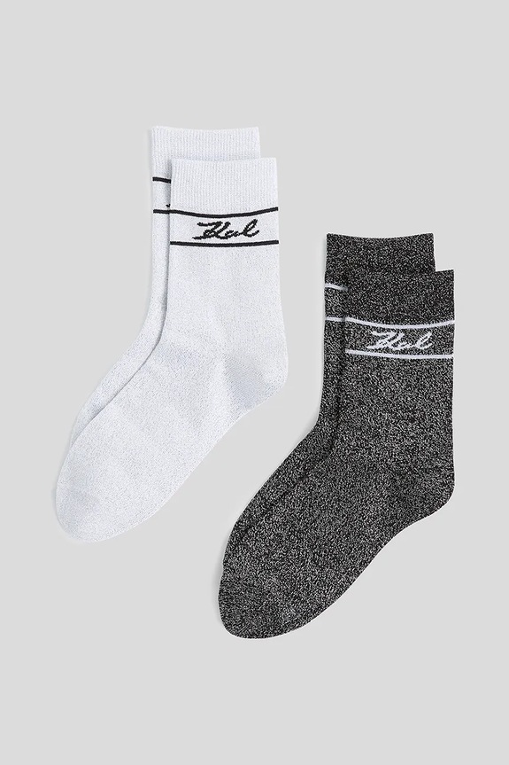 Karl Lagerfeld zokni 2 pár hosszúszárú zokni fehér A3W43002