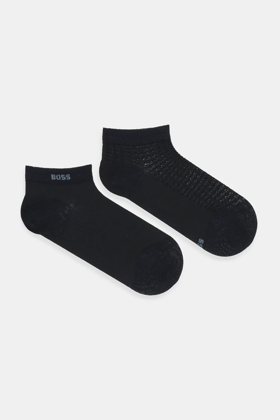Ponožky BOSS 2-pak 2P AS Micro Lace CB nášivka čierna 50544227