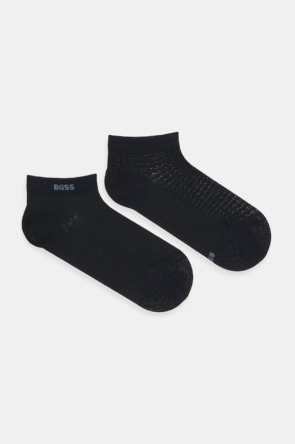 Ponožky BOSS 2-pak 2P AS Micro Lace CB nášivka čierna 50544227