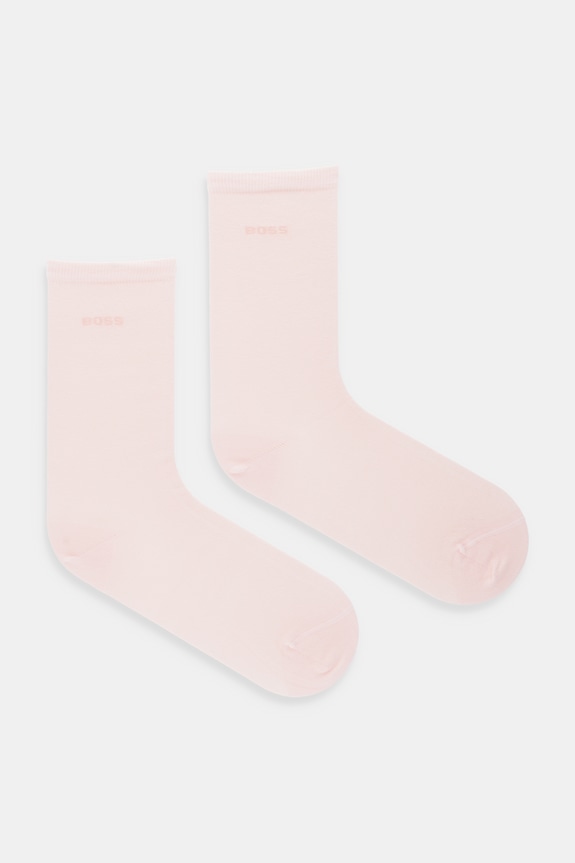 BOSS șosete 2-pack 2P RS Uni Logo CC W sosete lungi roz 50543398