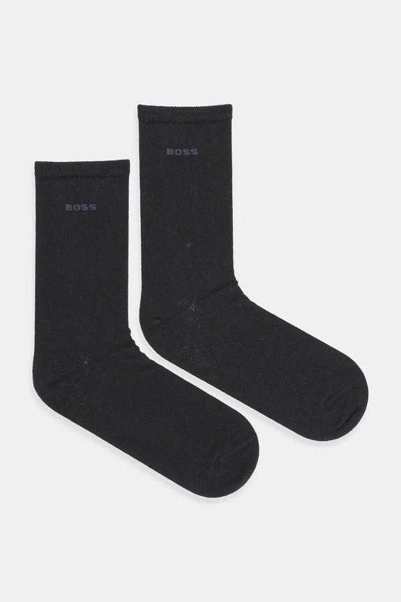BOSS șosete 2-pack 2P RS Uni Logo CC W sosete lungi negru 50543398