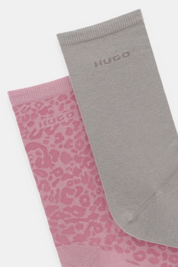 HUGO șosete 2-pack 2P RS LEO LOGO CC W 50543172 roz SS26