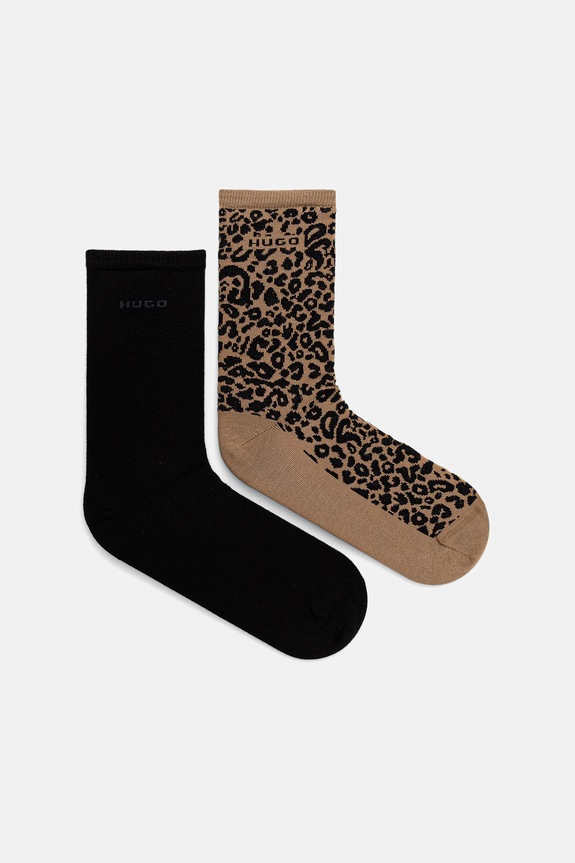 HUGO șosete 2-pack 2P RS LEO LOGO CC W uni negru 50543172