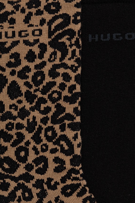 HUGO șosete 2-pack 2P RS LEO LOGO CC W 50543172 negru SS26