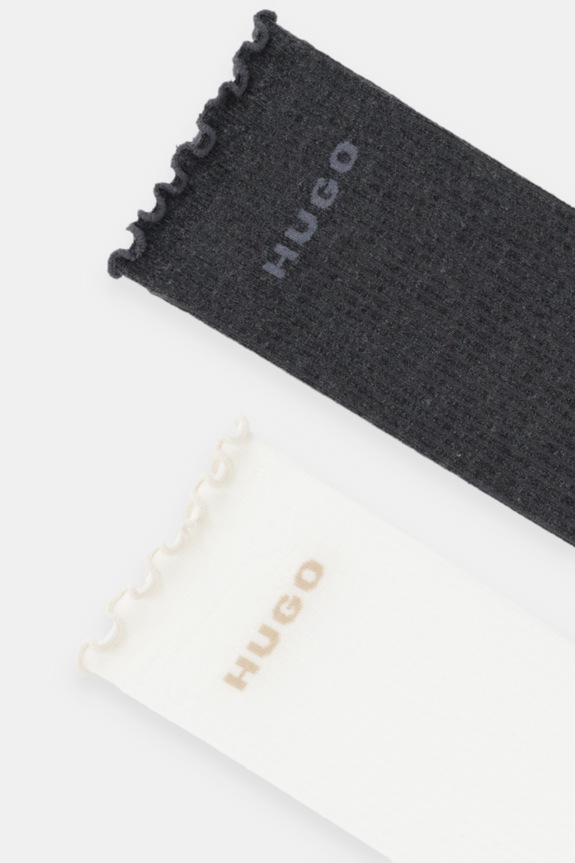 Ponožky HUGO 2-pak 2P RS LETTUCE CC W 50543178 sivá AW25