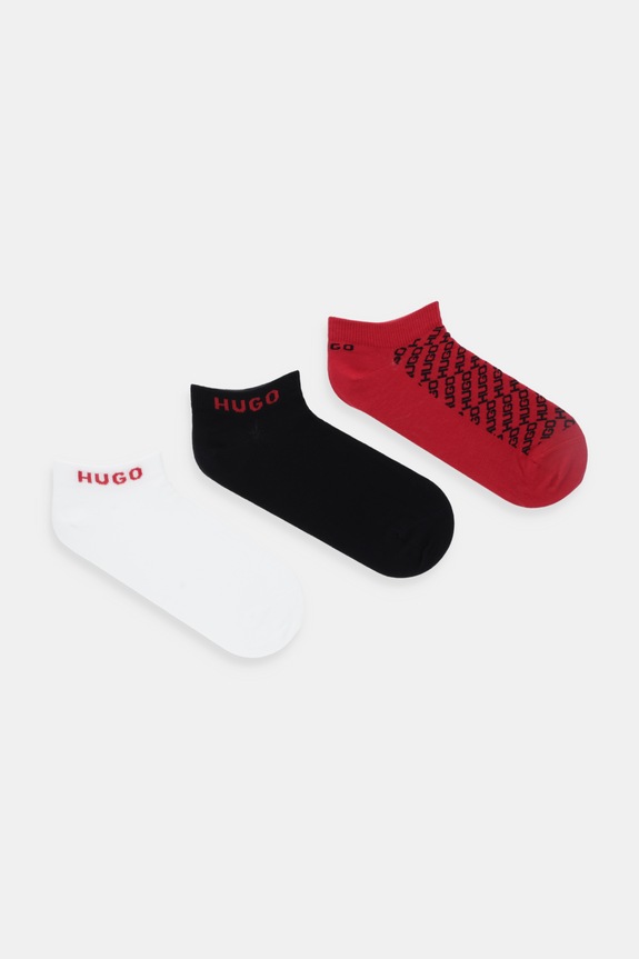 HUGO șosete 3-pack 3P AS SLANTMONO CC W sosete lungi rosu 50543195