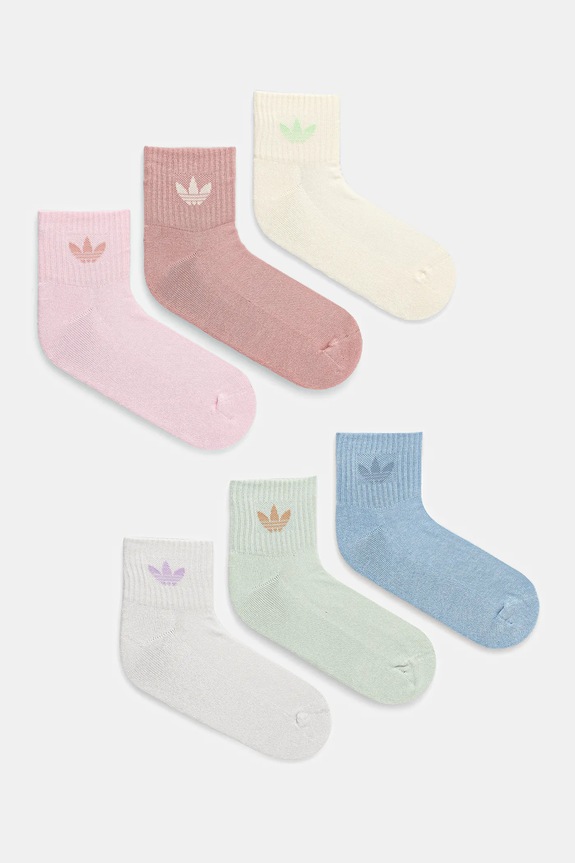Čarape adidas Originals 6-pack visoke čarape roza JV8602