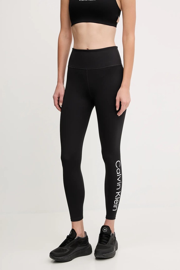 Tréninkové legíny Calvin Klein Performance potisk černá LVGWS5L613