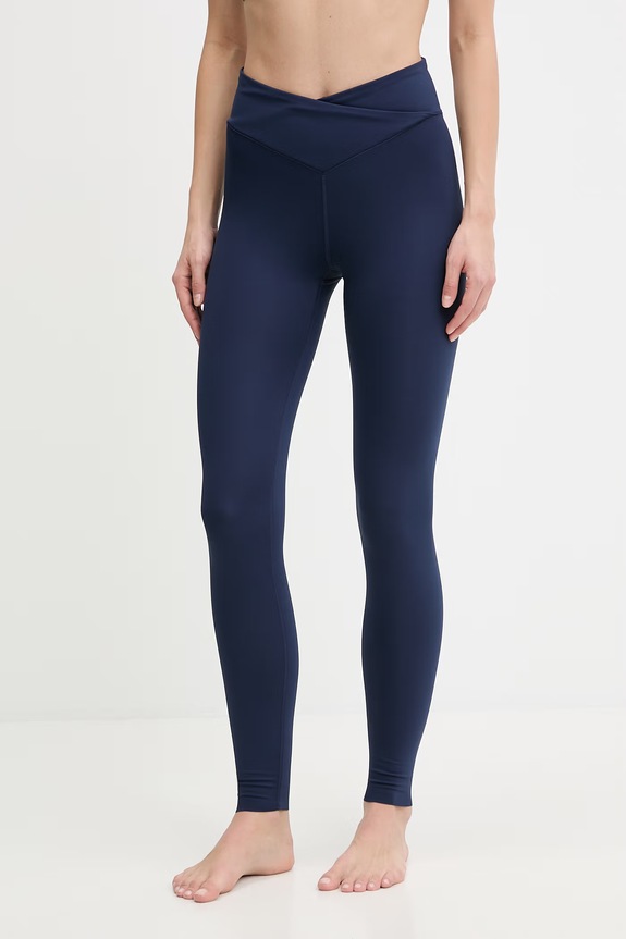 Tajice za jogu Hummel pletivo mornarsko plava 230453