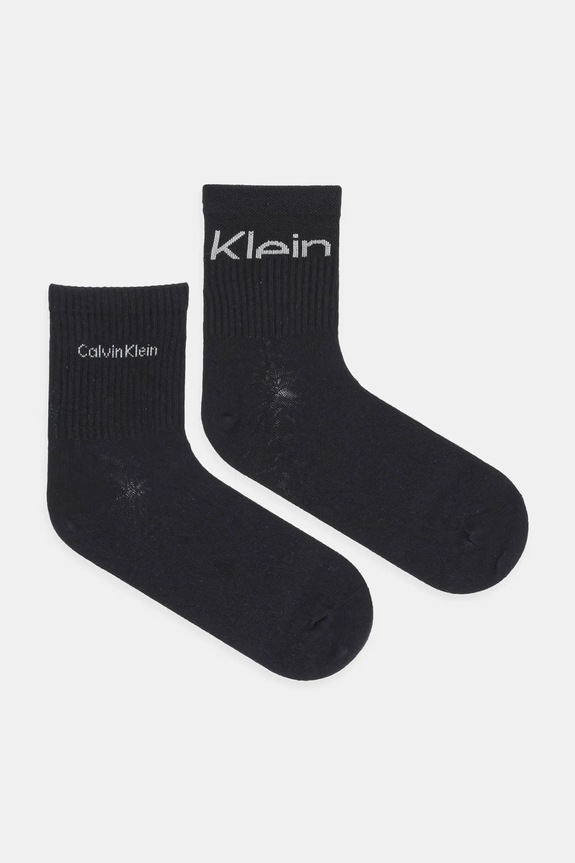 Čarape Calvin Klein Jeans 2-pack visoke čarape crna 701235518