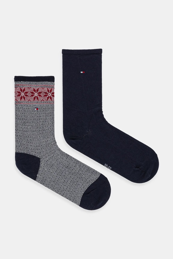 Čarape Tommy Hilfiger 2-pack bez uzorka mornarsko plava 701236502