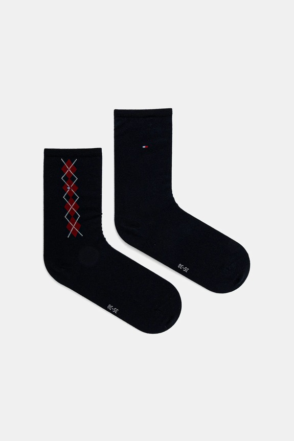 Κάλτσες Tommy Hilfiger 2-pack ψηλές κάλτσες σκούρο μπλε 701236734