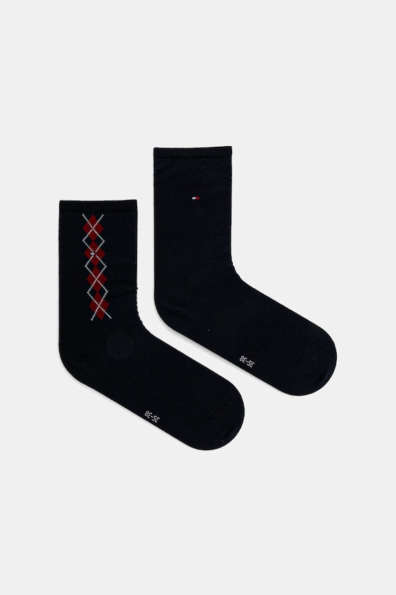 Κάλτσες Tommy Hilfiger 2-pack ψηλές κάλτσες σκούρο μπλε 701236734