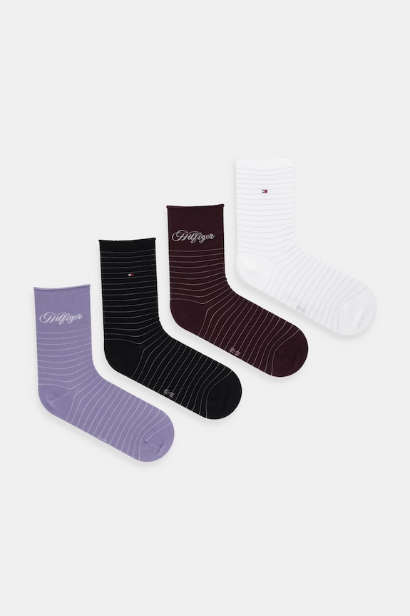 Tommy Hilfiger skarpetki 4-pack skarpetki długie fioletowy 701238218