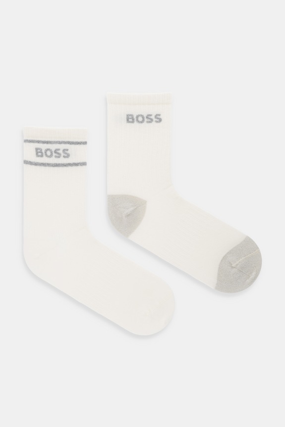 Ponožky BOSS 2-pak 2P QS Gift Rib CC W dlhé ponožky béžová 50546426