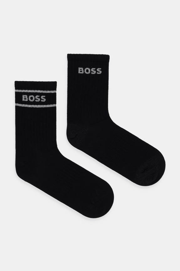 Ponožky BOSS 2-pak 2P QS Gift Rib CC W dlhé ponožky čierna 50546426