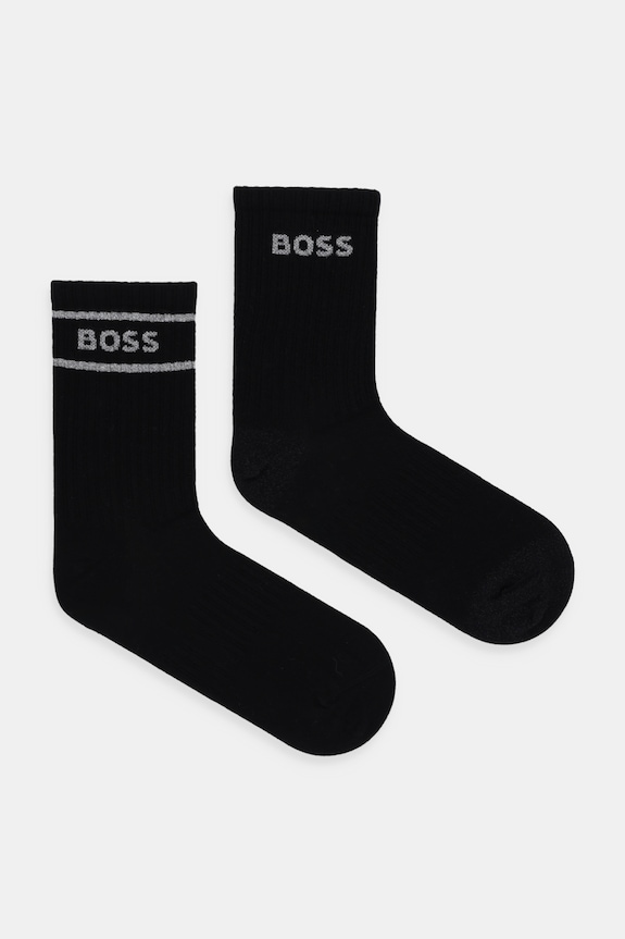 Ponožky BOSS 2-pak 2P QS Gift Rib CC W dlhé ponožky čierna 50546426