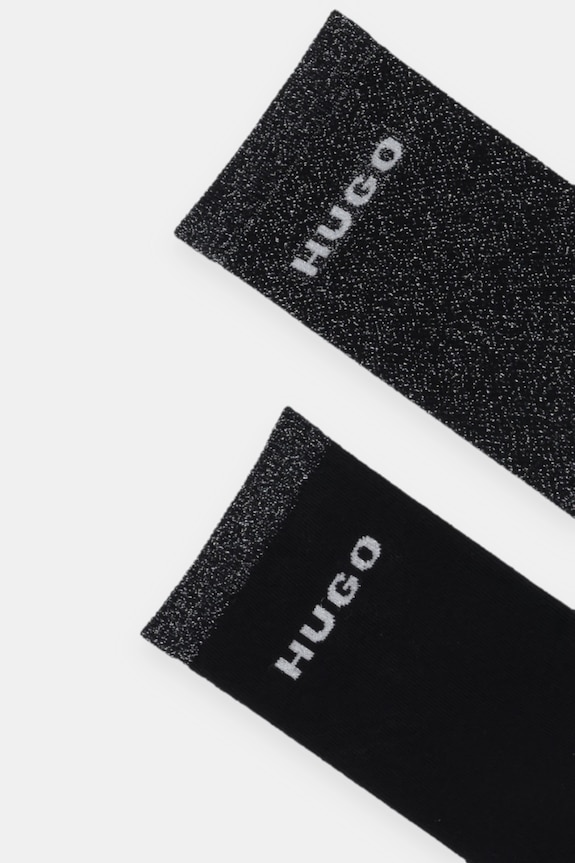 Ponožky HUGO 2-pak 2P QS SHINY PIQ CC W 50546406 čierna AW25
