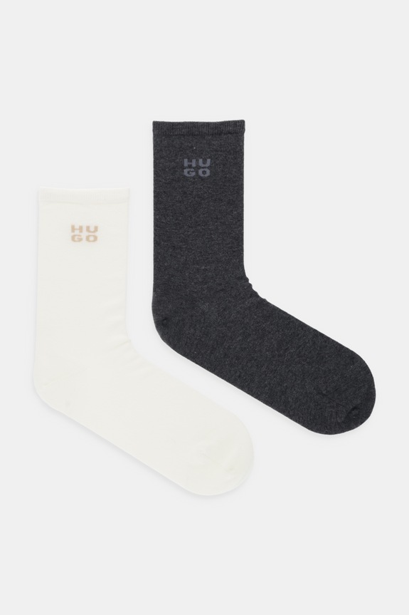 HUGO șosete 2-pack 2P RS UNI LOGO CC W sosete lungi gri 50549831