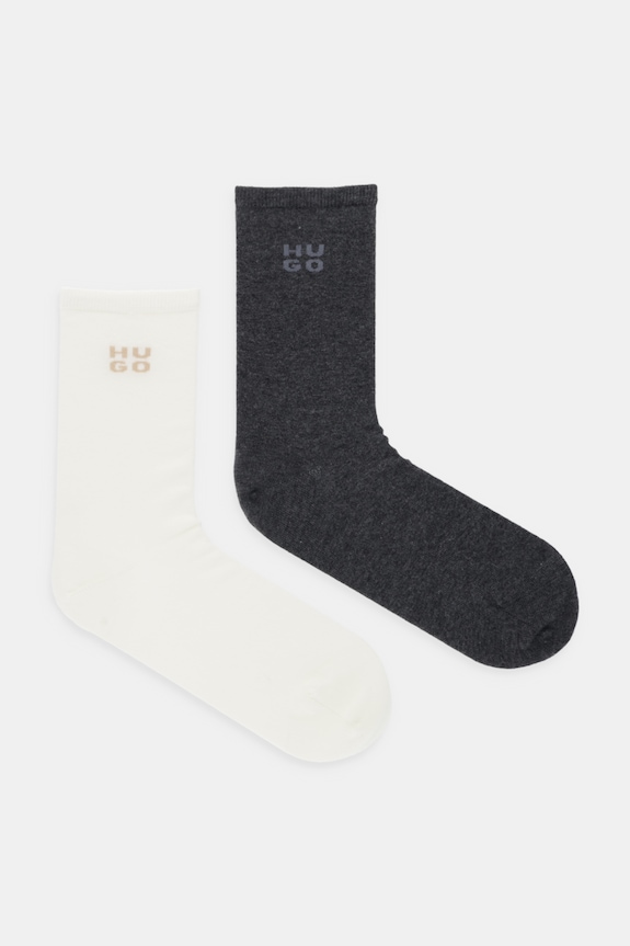 HUGO șosete 2-pack 2P RS UNI LOGO CC W sosete lungi gri 50549831