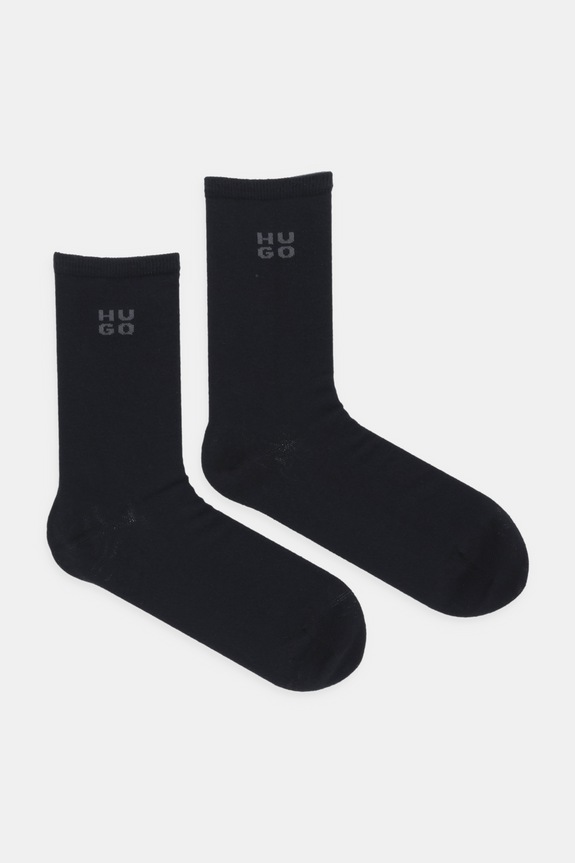 HUGO șosete 2-pack 2P RS UNI LOGO CC W sosete lungi negru 50549831