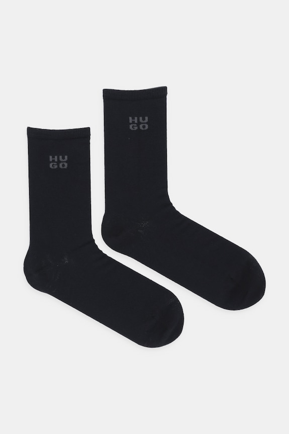HUGO șosete 2-pack 2P RS UNI LOGO CC W sosete lungi negru 50549831