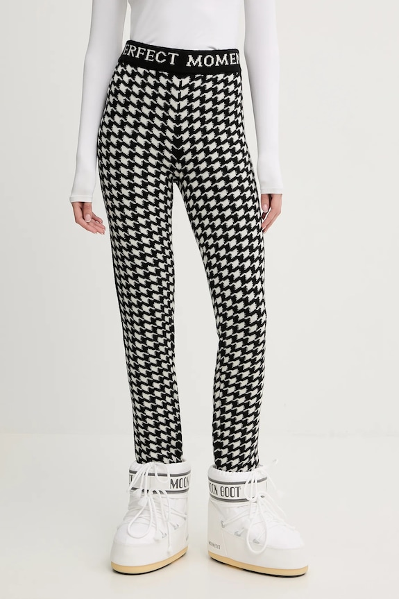 Μάλλινο κολάν Perfect Moment Houndstooth μαλλί μαύρο W3001264