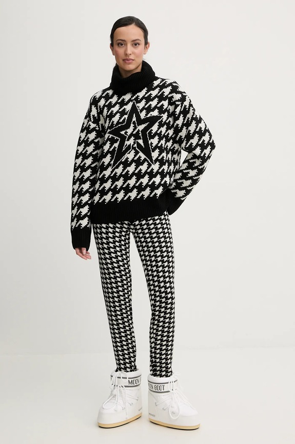 Μάλλινο κολάν Perfect Moment Houndstooth W3001264 μαύρο AW25