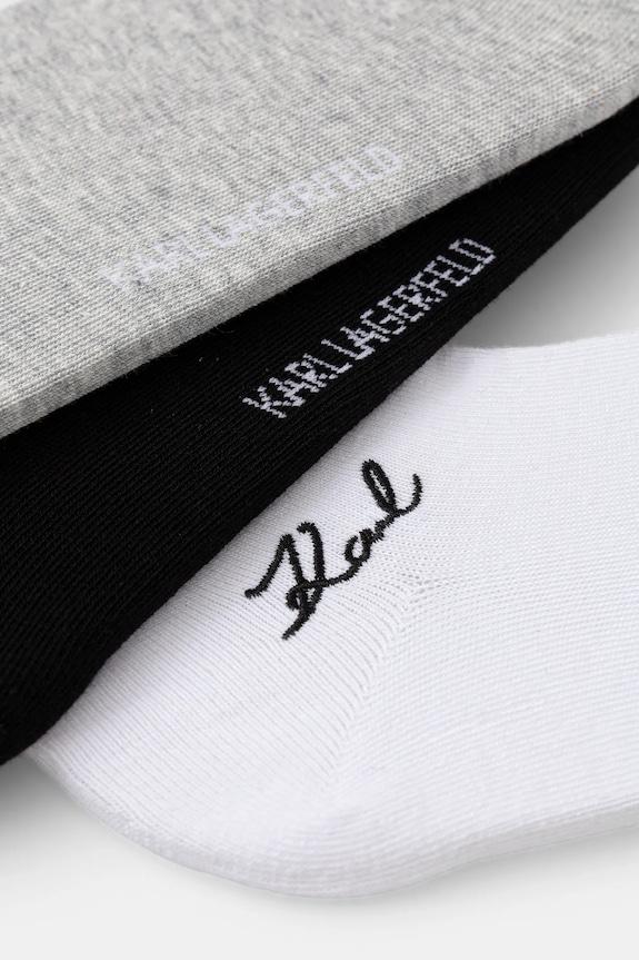 Čarape Karl Lagerfeld K/SIGNATURE 3-pack A4W47034 siva AW25