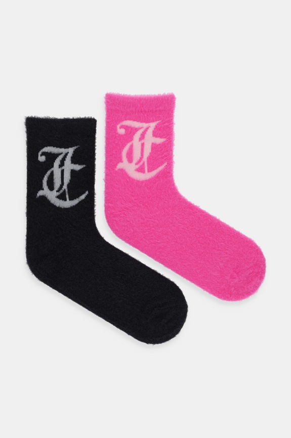 Nogavice Juicy Couture 2-pack Visoke nogavice roza JCAXS225719