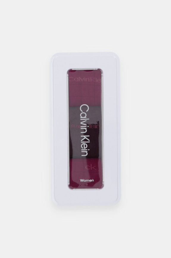 Ponožky Calvin Klein 3-pack 701235368 burgundské