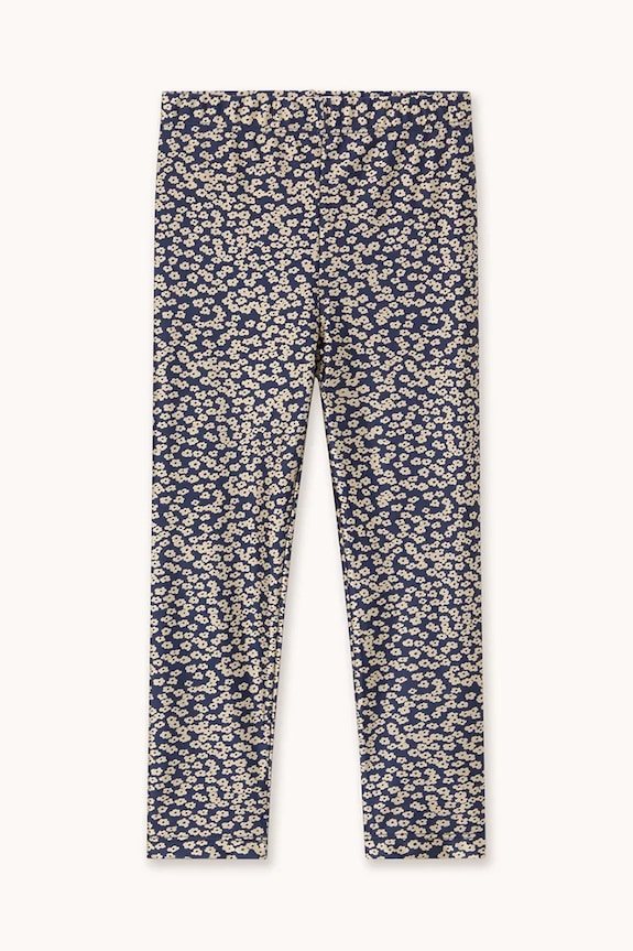Tinycottons legginsy dziecięce SMALL FLOWERS SHINY PANT AW25.357 granatowy AW25