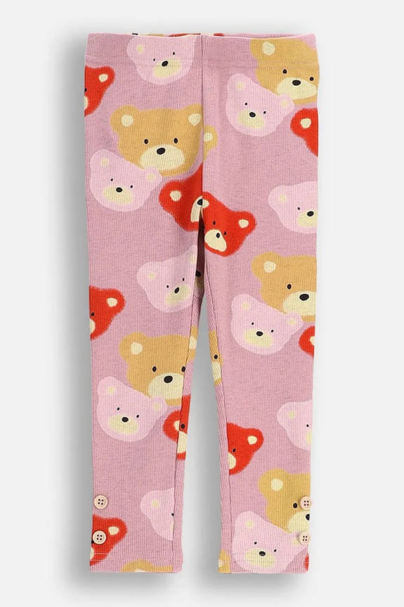 Coccodrillo legginsy niemowlęce z elastanem różowy ZC5122102TGN
