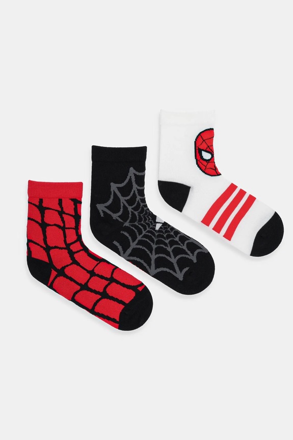 adidas Performance skarpetki dziecięce Marvel 3-pack skarpetki długie czerwony JM1827
