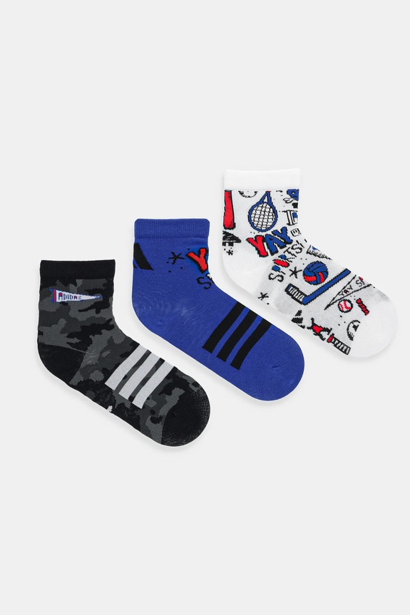 adidas Performance skarpetki dziecięce 3-pack skarpetki długie niebieski JV5162