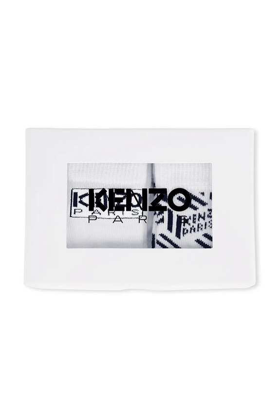 Kenzo Kids skarpetki dziecięce 2-pack K61209 biały AW25