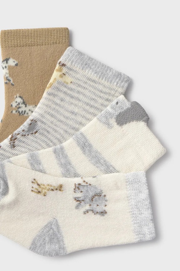 Дитячі шкарпетки Mayoral Newborn 4-pack 9921.2F.Newborn.9BYA бежевий AW25
